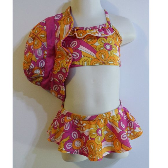 Koala Kids Vintage Retro Baby Girl Swimsuit Size 18 Months - Picture 1 of 9
